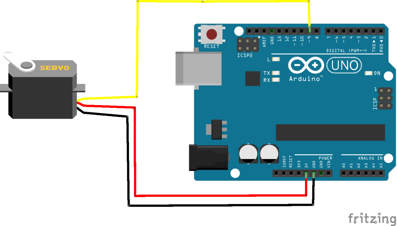 Arduino wiring for servo motor Arduino wiring for servo motor
