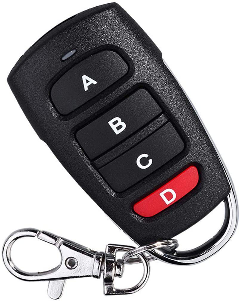 33 MHz 4-channel remote relay: with keychain remote