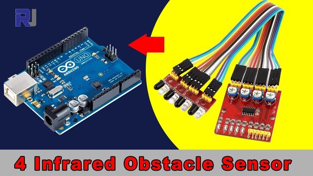 Video thumbnail for 4 Channel Infrared Obstacle Sensor for Arduino smart car RTJ47