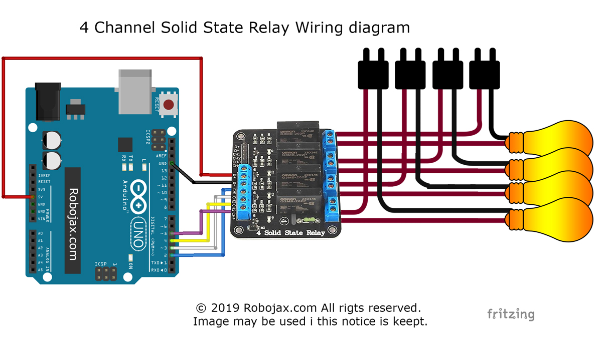 4 Channel Solid State Relay With Arduino