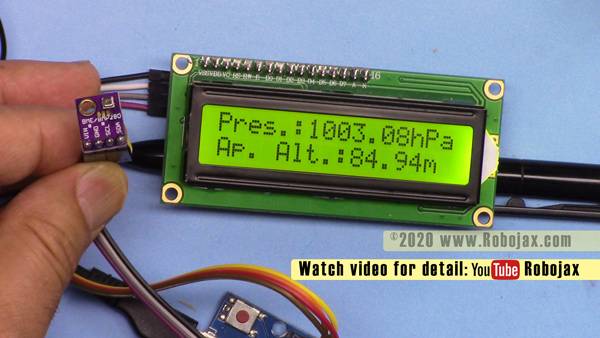 BME280 wiht LCD display: pressure and approximate elevation