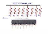 DIP exclusion 9pin 330 ohm Network Resistor array