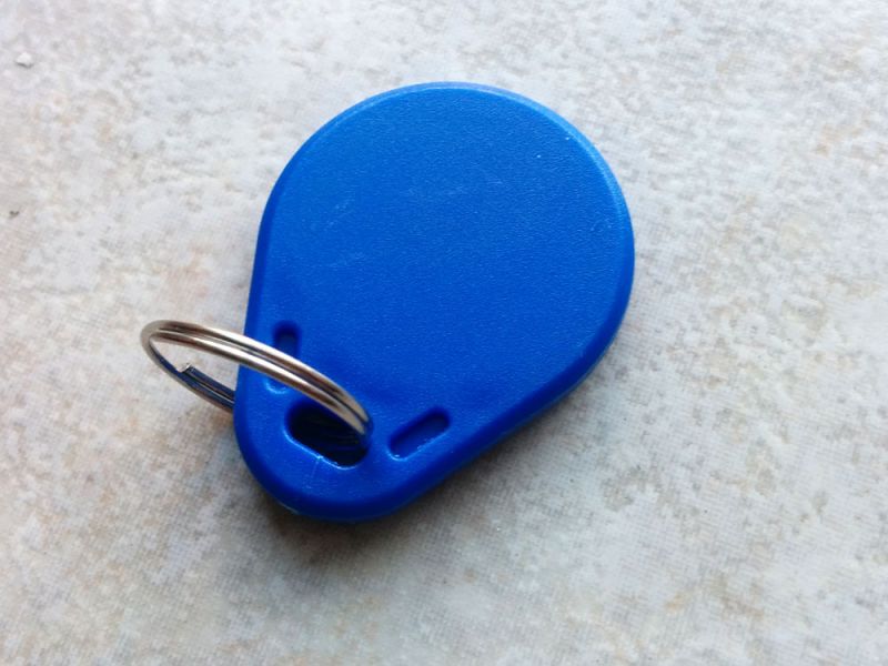RFID tag keychaine blue