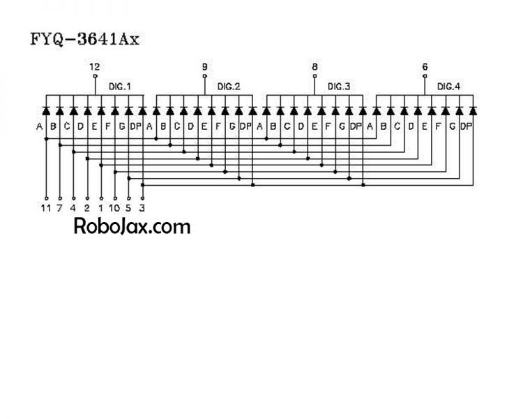 0.36inch 4 digit 7 segment