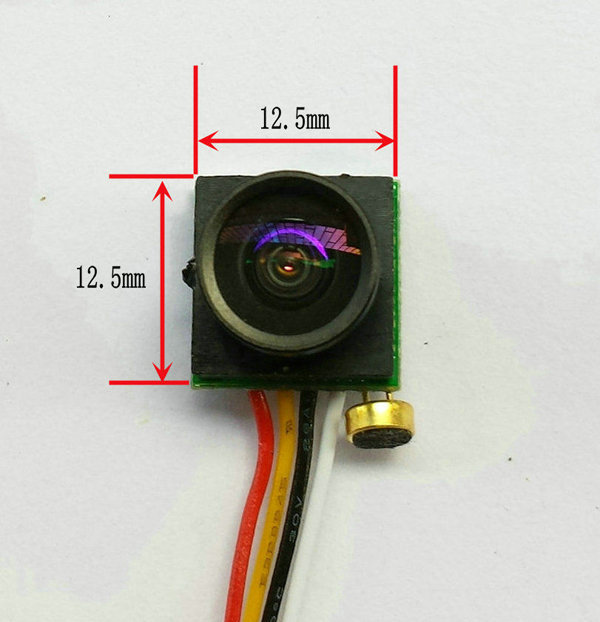 600TVL 1/4" 1.8mm CMOS FPV 170-degree wide-angle lens camera