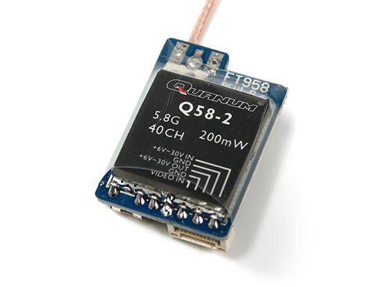 Quantum Q58-2 40-channel 200mW FPV Transmitter with Antenna