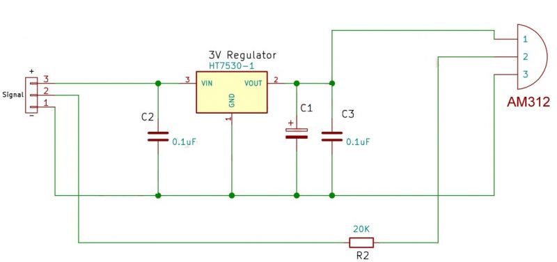 AM312 PIR Motion sensor schematic