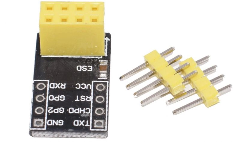 ESP-01, ESP8266, ESP-01S adapter with pins