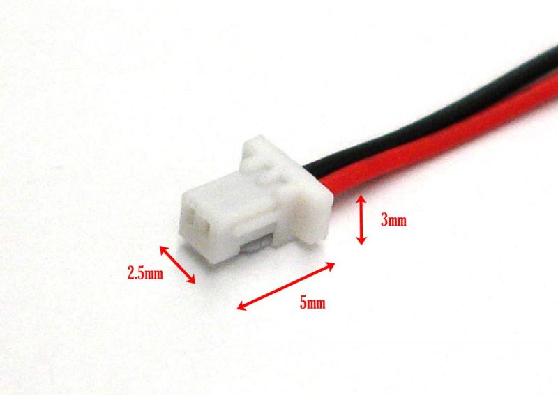 4pcs Micro JST 1.0mm SH 2-Pin Connector Plug With 100mm wire