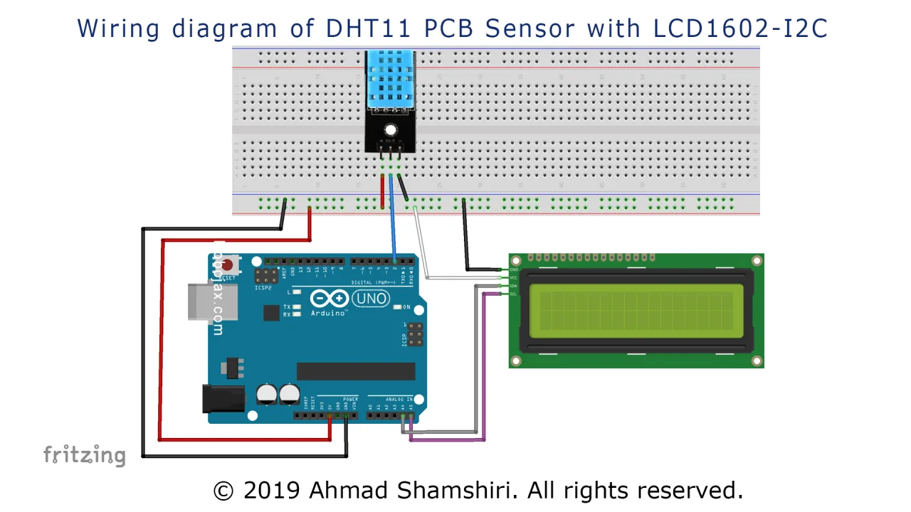 DHT11_module_LCD1602_wiring