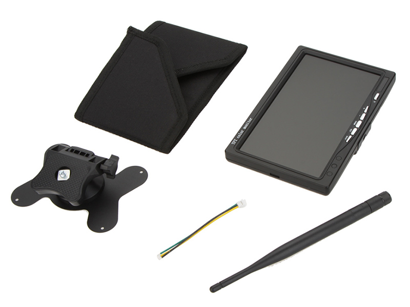 7-inch LCD FPV monitor, built-in LiPo battery, 5.8 GHz