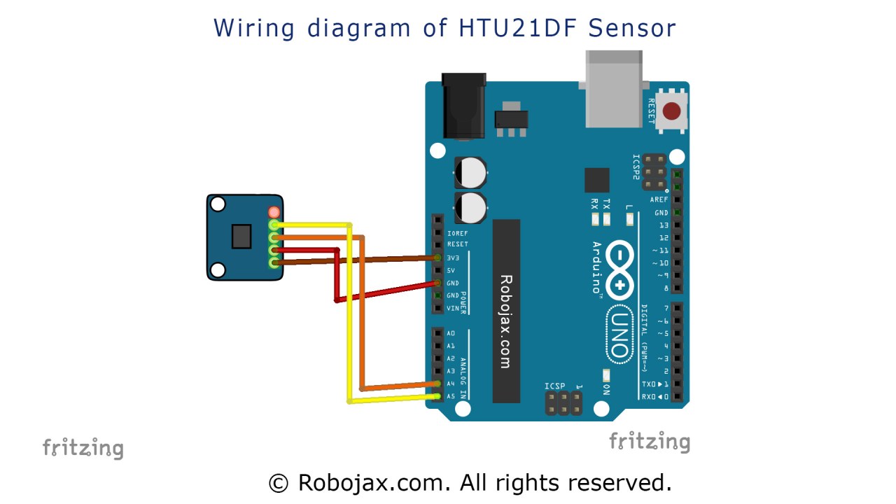 Arduino wiring for HTU21DF light intesity sensor