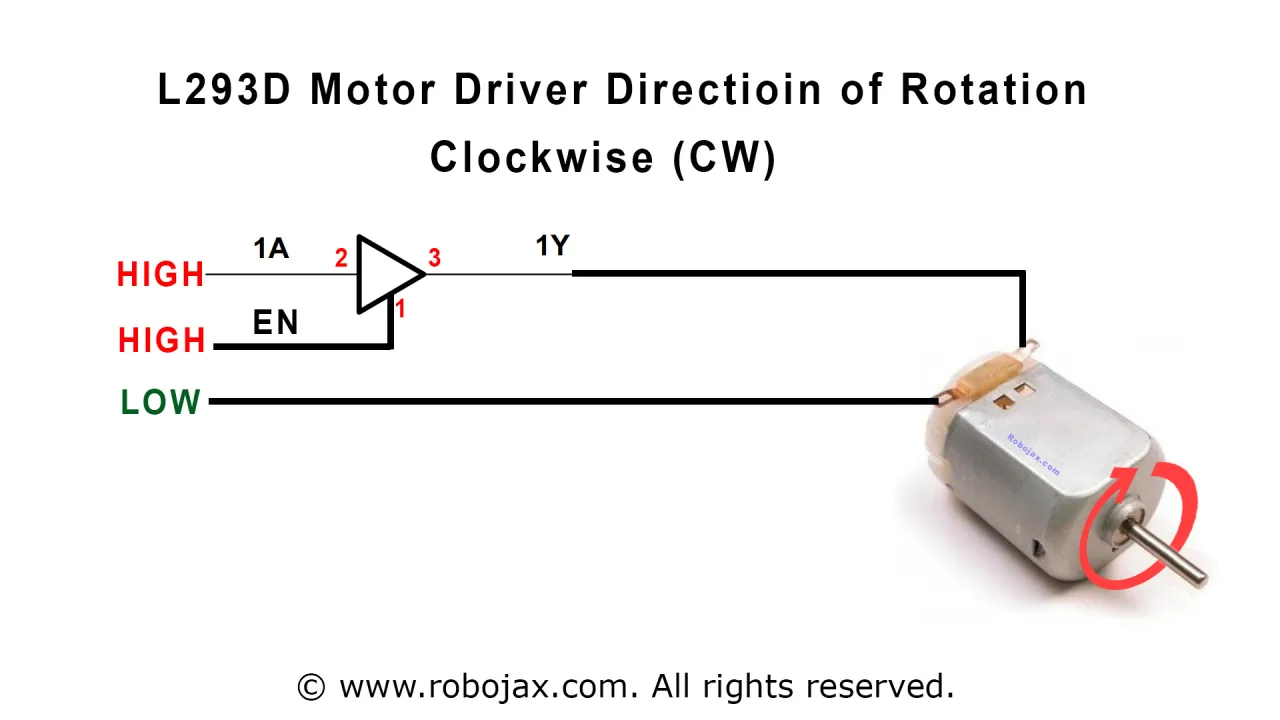 Motor driver between motor and MCU for one direction
