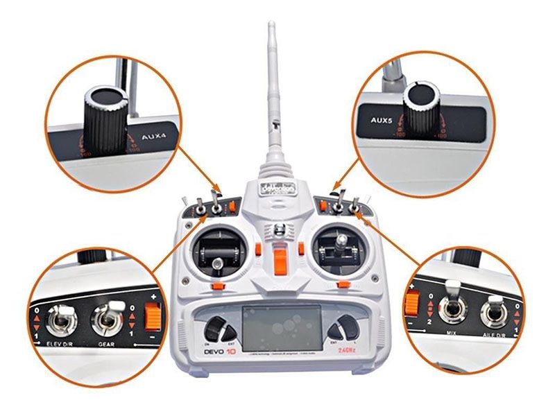 Walkera DEVO10/DEVO 10 2.4G 10CH Radio Transmitter and Receiver
