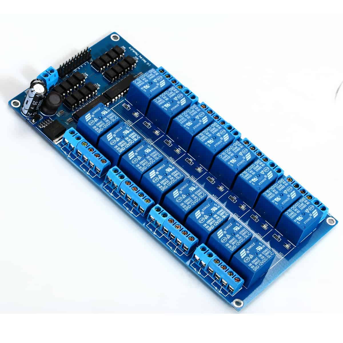 Controlling a 16-channel relay module using Arduino