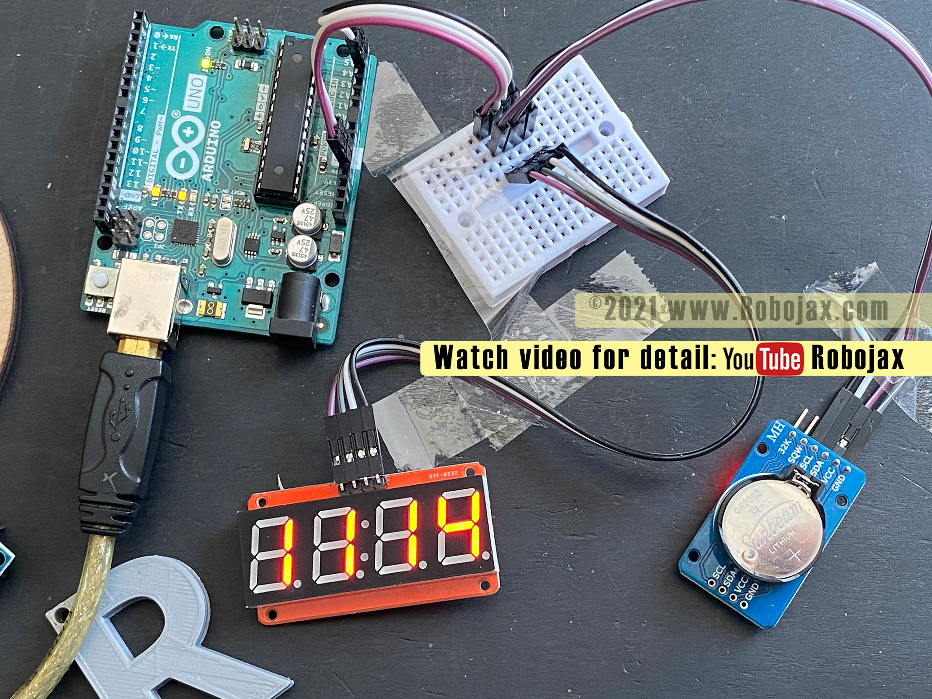 Digital clock with HT16K33 and DS1307: Main