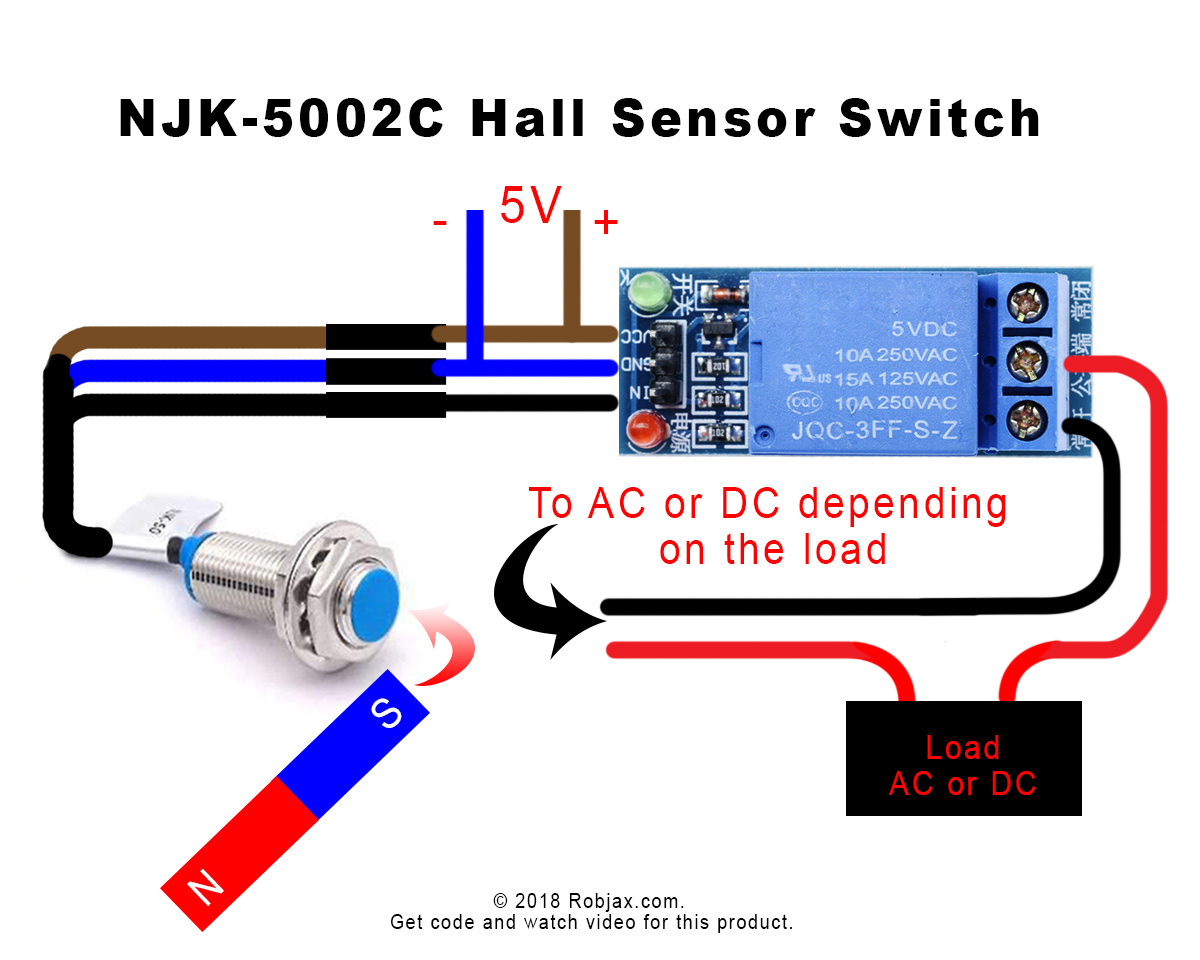 Arduino code to use NJK-5002C hall sensor Arduino code to use an NJK-5002C Hall sensor