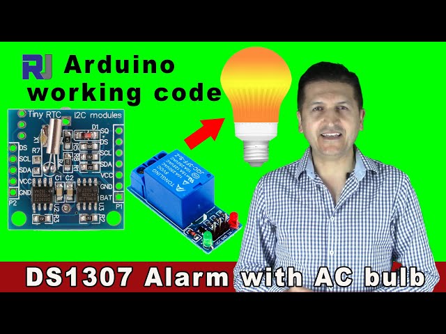 Video thumbnail for Home Automation: Using DS1307 RTC clock as Alarm to turn AC bulb ON or OFF with Arduino RJT166