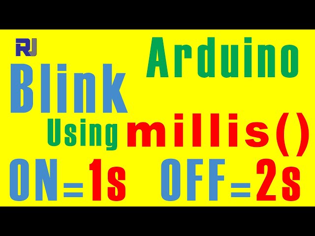 Video thumbnail for Arduino LED blink using millis with different ON and OFF time - RJT195