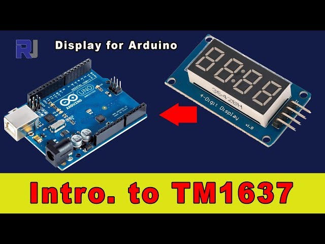 Video thumbnail for E19 How to use TM1637 4 digits seven segment display with Arduino RJT19