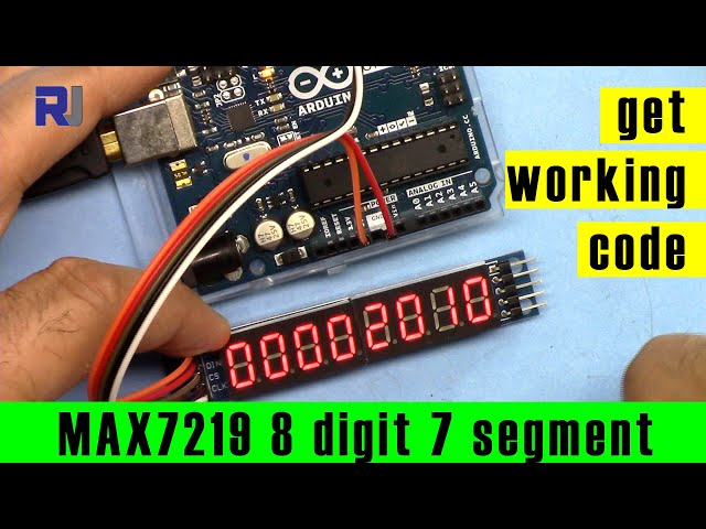 Video thumbnail for Using MAX7219 8 Digits Seven Segment Display - RJT218
