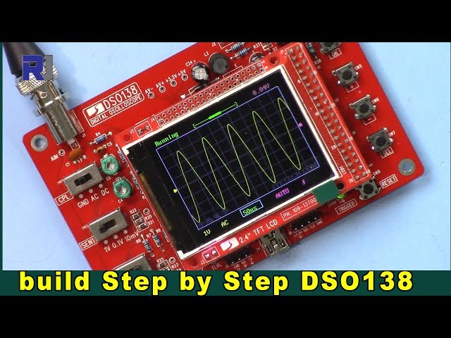 Video thumbnail for DSO138 Digital Oscilloscope Kit step by step build - RJT236