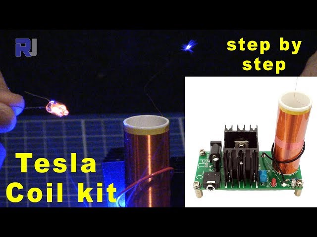 Video thumbnail for Tesla Coil Kit - Build step by step and test with music RJT74