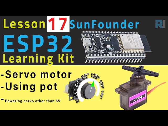 Video thumbnail for ESP32 Tutorial 17 - Controlling Servo Motor using ESP32 and Potentiometer -ESP32 IoT Learning kit