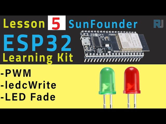Video thumbnail for ESP32 Tutorial 5 - LED Fade, control brightness of an LED -ESP32 IoT Learning kit