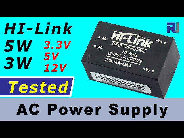 Video thumbnail for Review of Hi-Link AC Arduino Power Supply DC 3.3V 5V, 12V 5W converter