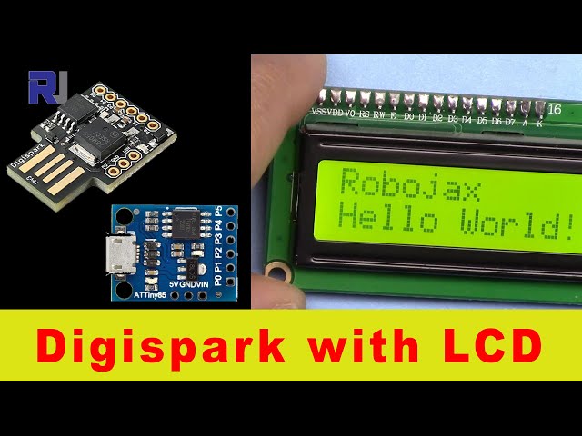 Video thumbnail for Using LCD with Digispark USB to display text | Robojax