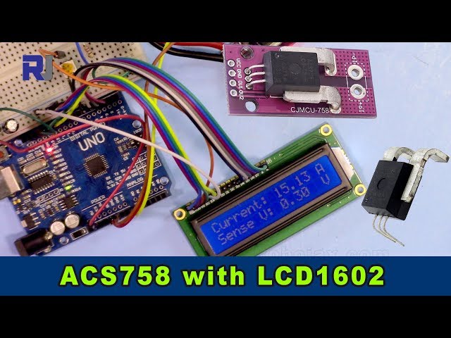 Video thumbnail for Measure current with ACS758 Current sensor and LCD1602 with Arduino RJT90