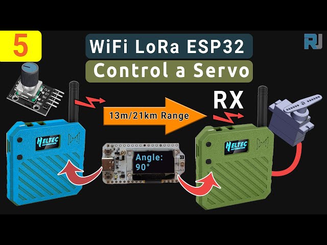 Video thumbnail for Control Servo motor from 13 mile 21km Away – The Ultimate Off-Grid LoRa Project with WiFi LoRa 32!