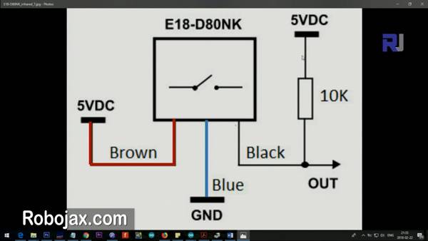 E18-D80NK Infrared Sensor: Wiring with resistor