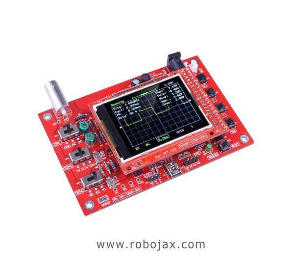 DSO138 digital oscilloscope: Square wave displayed