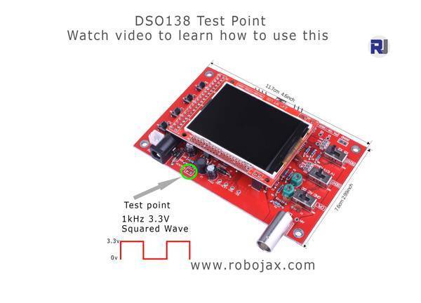 DSO138 digital oscilloscope: Test signal point