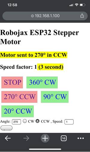 Stepper Motor control WiFi Screen-5