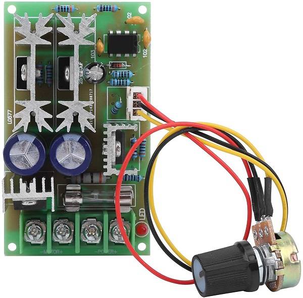 20A DC PWM Motor Speed Controller: top view