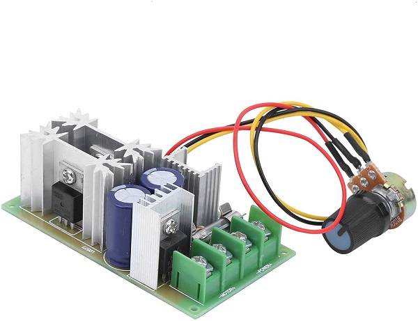 20A DC PWM Motor Speed Controller: Right Side front view