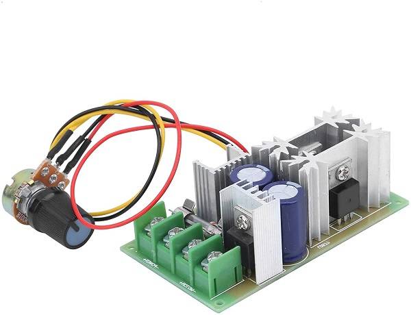 20A DC PWM Motor Speed Controller: Left Side front view