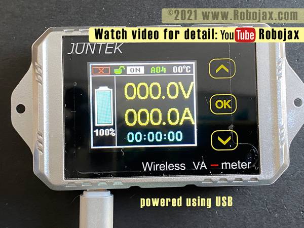 Juntek VAT4300: Powered using USB