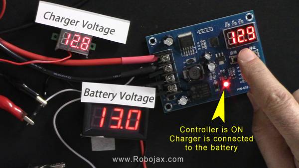 XH-M603 Charger Controller : Charge LED is ON
