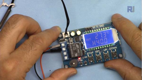 XY-T01 Relay Timer:  Screen when turned ON