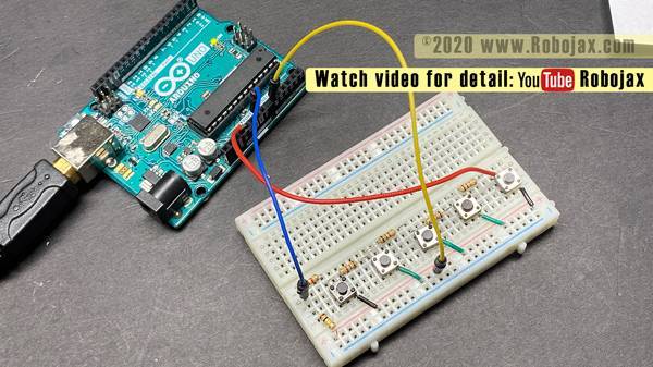 Multiple push button to on pin: Setup with Arduino UNO