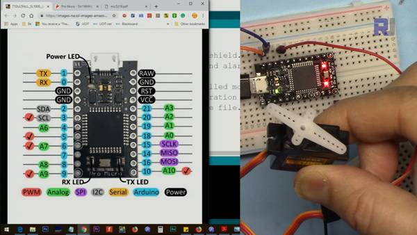 Arduino Pro Micro: Controlling Servo Motor