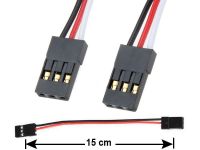 4x 15 cm servo receiver cables male to male