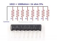 DIP exclusion 9pin 1K ohm Network Resistor array