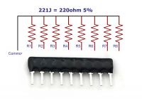 DIP exclusion 9pin 220 ohm Network Resistor array
