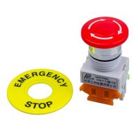 Red Mushroom Cap 1NO 1NC DPST Emergency Stop Push Button Switch