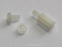 10 pieces M3 10mm white Nylon Spacer, Screw and nut
